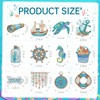 INCOK Ocean Diamond Art Refrigerator Magnets - 12 PCS DIY