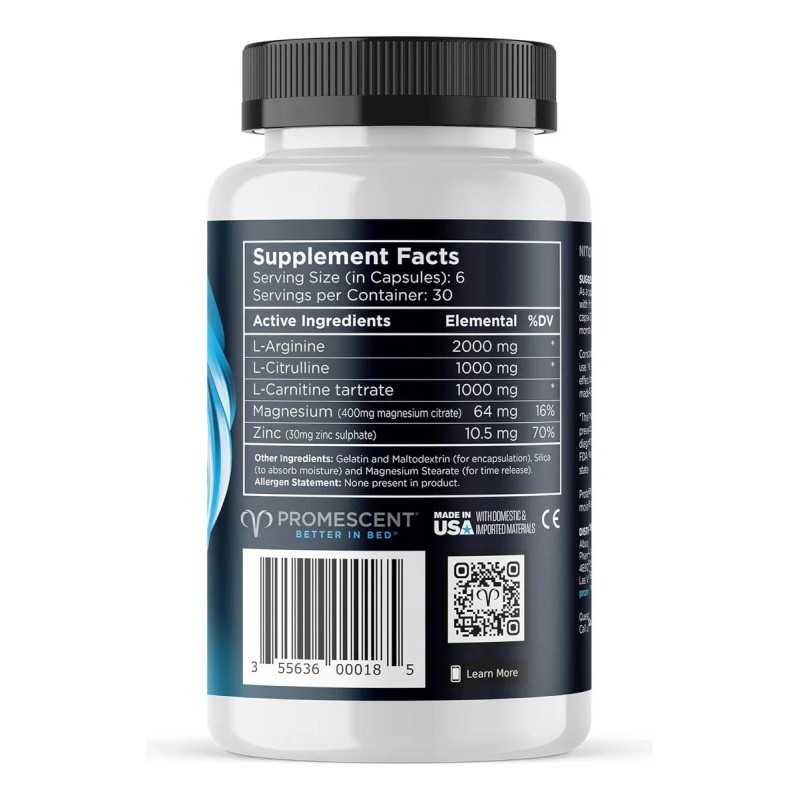 Promescent Vitaflux Suplemento xido Ntrico Cpsulas Pote Sabor Sin Sabor