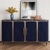YENHOME 24"X393" Blue Velvet Wallpaper Vintage Blue Velvet Peel and