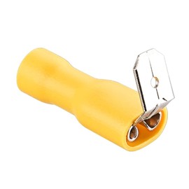 Heschen piggyback spade crimp terminal connector 0.5-6.0mm² (22-10 awg) yellow 100 pcs