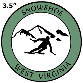 Snowshoe, West Virginia Ski Destination Decorative Car Truck Window Sticker Decal Vinyl Die-Cut Badge Emblem Vacation Souvenir Travel Gear
