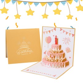 3D Popup Birthday Card - Popup Happy Birthday Card - Postcard Keepsake Celebration Decoration for Men Wife Kids Husband Daughter Sister Party