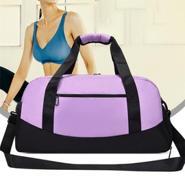 20 Inch Duffel Bag Sports Travel Gym Luggage Bag Main Compartment with Zip Front Pocket with Top Zip Two Side Handles and Removable Shoulder Strap Shoulder Bag Summer, purple, standard size, Backpack