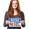 No Children Allowed in This Area, OSHA Sign, 10x7 Inches,