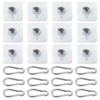 GLSJA 12 Pack 60mm Square M4 Loop Hooks - Adhesive