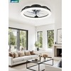 LEDIARY 20 Inch Low Profile Ceiling Fans with Lights and