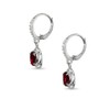 Sterling Silver Synthetic Ruby & Cubic Zirconia 7x5mm Oval Love