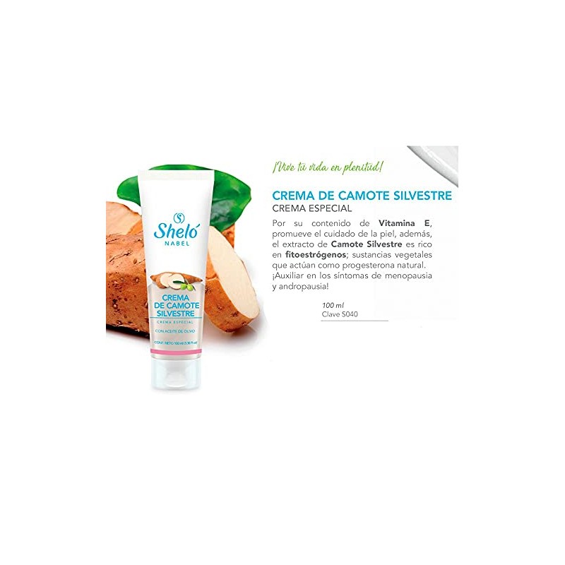 Sheló NABEL Crema de Camote Silvestre Herbal (100 ml)