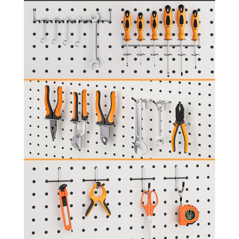 INCLY Pegboard Hooks Set for Hanging Tools, 206PCS Heavy Duty