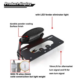 Xitomer Fender Eliminator Fit for CMX500 REBEL 2017 2018 2019 Tail Tidy Fit for 2019 CMX500 REBEL with Tail Lights, Compatible with OEM/Stock Turn Signal (Smoke)