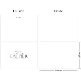 LADY&HOME Set of 2 Wedding Day Cards to Father and Mother,To My Father and Mother on My Wedding Day Card (A1:Father & Mother)