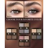 4 Colors Gold Nude Grey Blue Eyeshadow Powder Palette Makeup
