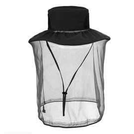 Nwvuop Mosquito Net Hat Midge Head Net Hat with Removable Net, Wide Brim Sun Protection Hat for Fishing Hiking Gardening Camping(Black)
