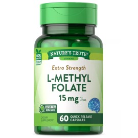 Nature's Truth L-Methylfolate 15mg | 60 Capsules | Extra Strength | Non-GMO | by Nature's Truth