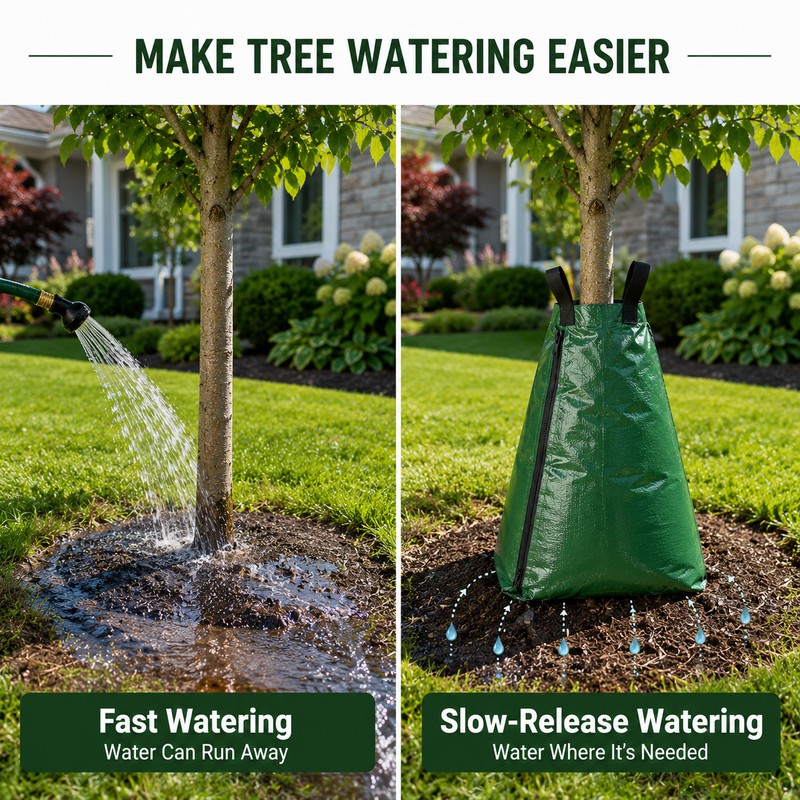 20-Gallon Tree Watering Bag for Slow-Release Irrigation – Reusable PVC