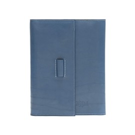 A5 Leather Notebook Cover Light Blue