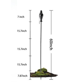 Tesrago Metal Citronella Torches Outdoor,6 Pack,60 Inch Tall Flame Metal Torches for Yard,Citronella Candles Outdoor,Black Torch Canister Replacement for Backyard Pathway Patio Party