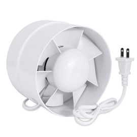 HUGOOME - Ventilador de conducto en línea de 4 pulgadas, ventilador de entrada de escape HVAC 76 CFM, ventilador de ventilación para cultivo, tienda, ático, cocina, cochera, invernadero, sótano (Φ 4