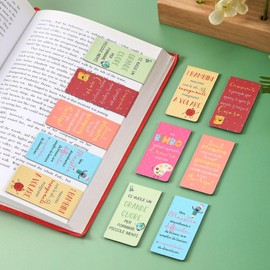 Chrisfall 12 Magnetic Bookmarks for Teachers Educator Bookmarks with Inspirational Sayings Gift for Thank You Birthday Graduation Farewell Gift for Primary School School