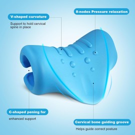 JOLIGAEA Neck and Shoulder Relaxer, Neck Stretcher, Neck Cervical Traction Cushion, Traction Device for Neck, Neck Posture Correction, Neck Stretcher