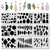 ORIGACH 9 Pcs Reusable Earrings Making Template Leather Earring Templates,