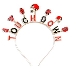 PHALIN Game Day Headband for Women Colorful Enamel Rhinestone Gameday Hairband Football Baseball Hair Accessory Sport Headband Gifts (Touch Down 5)