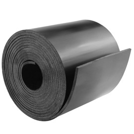 Neoprene Rubber Sheet, Solid Rubber Sheets, Rolls & Strips for DIY Gaskets, Crafts, Pads, Flooring, Protection, Supports, Leveling, Anti-Vibration, Anti-Slip (4" Wide x 1/8" Thick x 10' Long)