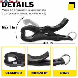 Expert 4.5'' Fish Lip Gripper, Digital Scale Hook Non-Puncture Replacement Clamp - 2