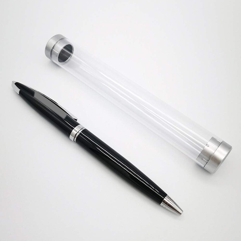 6Pcs Acrylic Ballpoint Pen Case Holder Gift Box Empty Single