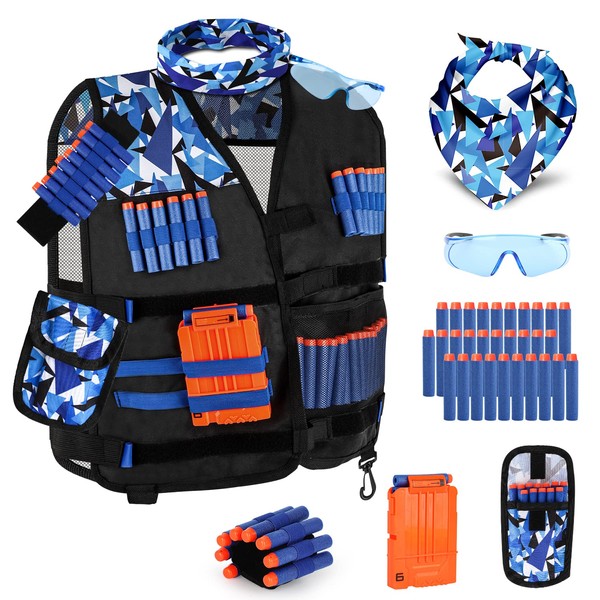 Lehoo Castle Kids Tactical Vest Kit for Nerf Guns N-Strike