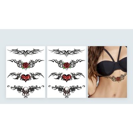 2 Blätter Temporary Steissbein Tattoo Tribal Tattoo Arschgeweih Rosen Tattoo Fake Tattoo Th585x2