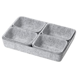 helit H6131082 – Drawer Organiser, 7 Pieces, Felt Storage Box