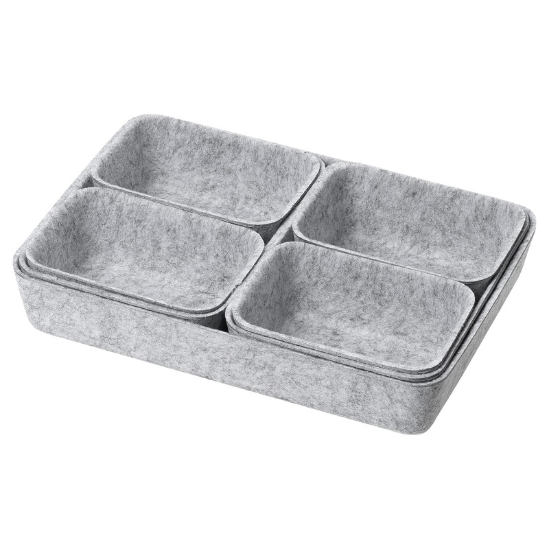 helit H6131082 – Drawer Organiser, 7 Pieces, Felt Storage Box