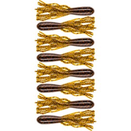 BAITFUEL Tubes Infused with Supercharged X55 Formula Gel: Fish Scent Technology with Powerful Attractants | 2.5-Inch, Brown Pumpkin Copper (PN: X74577)