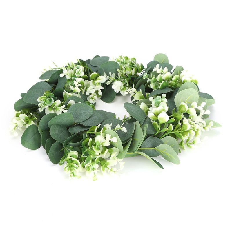 Home Hanging Artificial Plants Wreath Green Leaf Wreath Decoration for