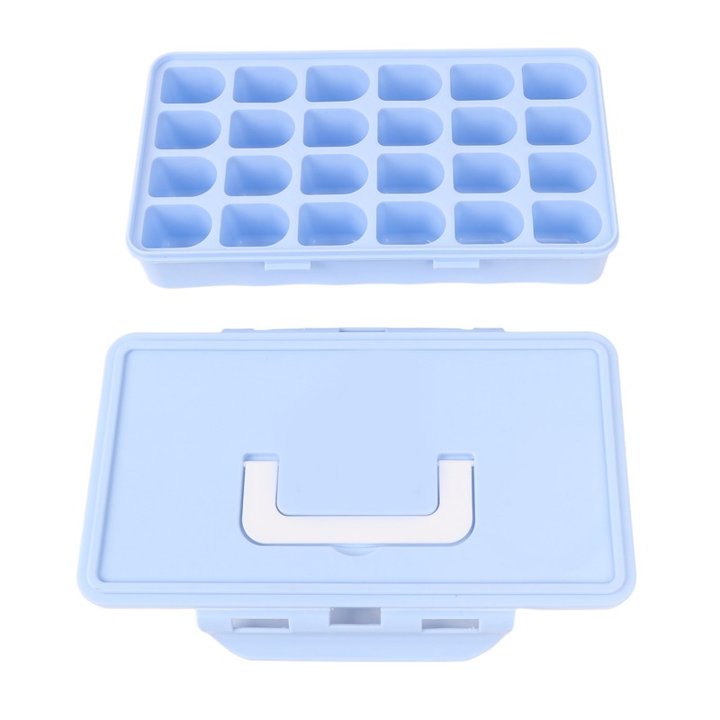 Gouache Paint Box 24 Well Storage Palette Box Portable Plastic