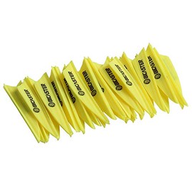 BICASTER Arrow Feathers 1.75 Inch Rubber Arrow Feathers for Bow Arrows - Pack of 50 (Yellow)