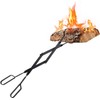 Log Grabber Fireplace Tongs Wood Fired Oven Tool Grill Camping