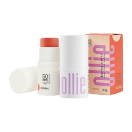 Ollie - Barra 3 en 1 Rubor, Labial y Sombra FPS +50 | Coral