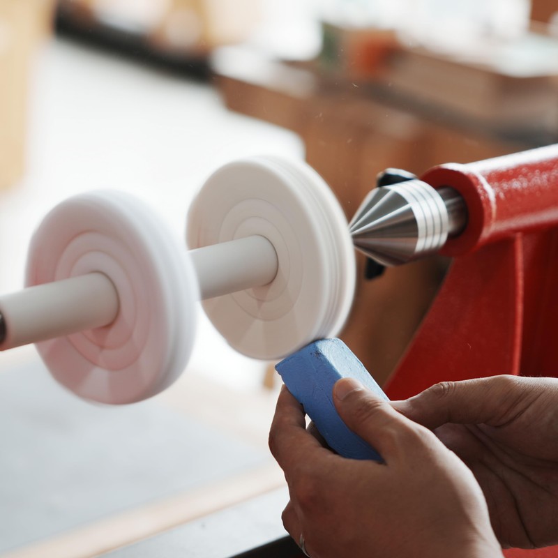 BMWOOD Woodworking Lathe Buffing System, 2 Step 2X 4" Wheel