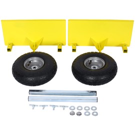 Heavy Duty Panel Dolly, Metal Panel Dolly with 10" Pneumatic Wheels Heavy Duty All Terrain Moving Cart with Adjustable Clamp Grip for Drywall Sheet Heavy Appliance & Material Handling Cart Yellow