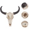 Wakauto 1PCS Skull Wall Hanging Long Horn Cow Skull Creative
