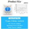 10-Pack Cherry MX Blue (3-Pin) – Clicky Mechanical Switches for