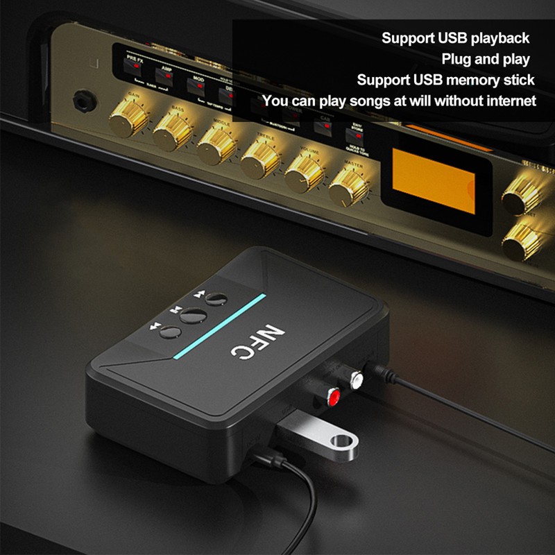 Desktop Bluetooth 5.0 Receiver NFC Wireless USB Audio for Speaker