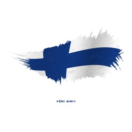 Sticker Flag Finland Finland Airbrush 8 x 5 cm (Pack of 3)