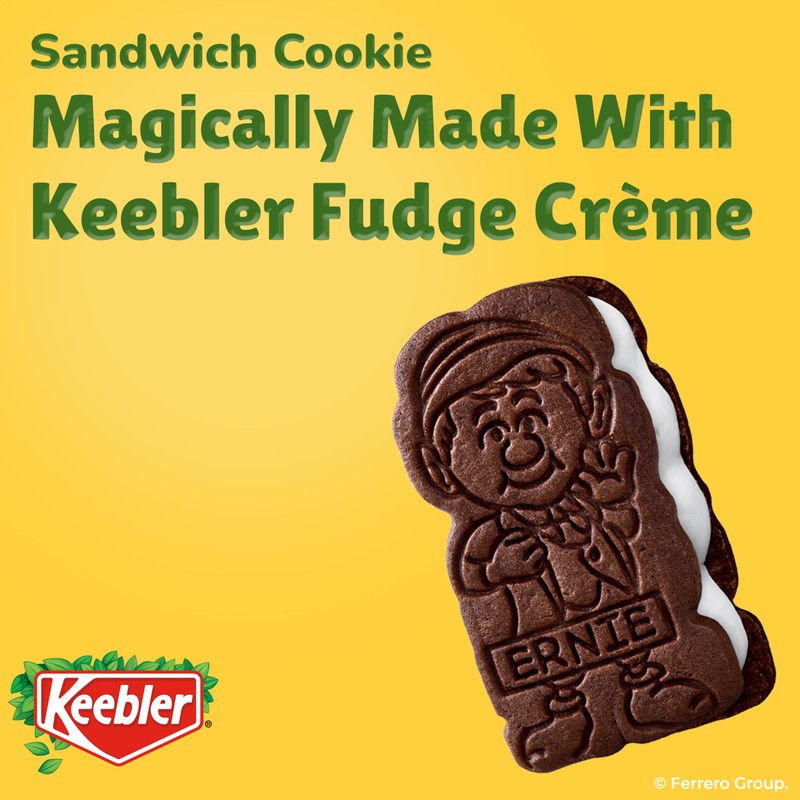 Keebler E.L. Fudge Elfwich Cookies, chocolate-y and vanilla flavor Sandwich