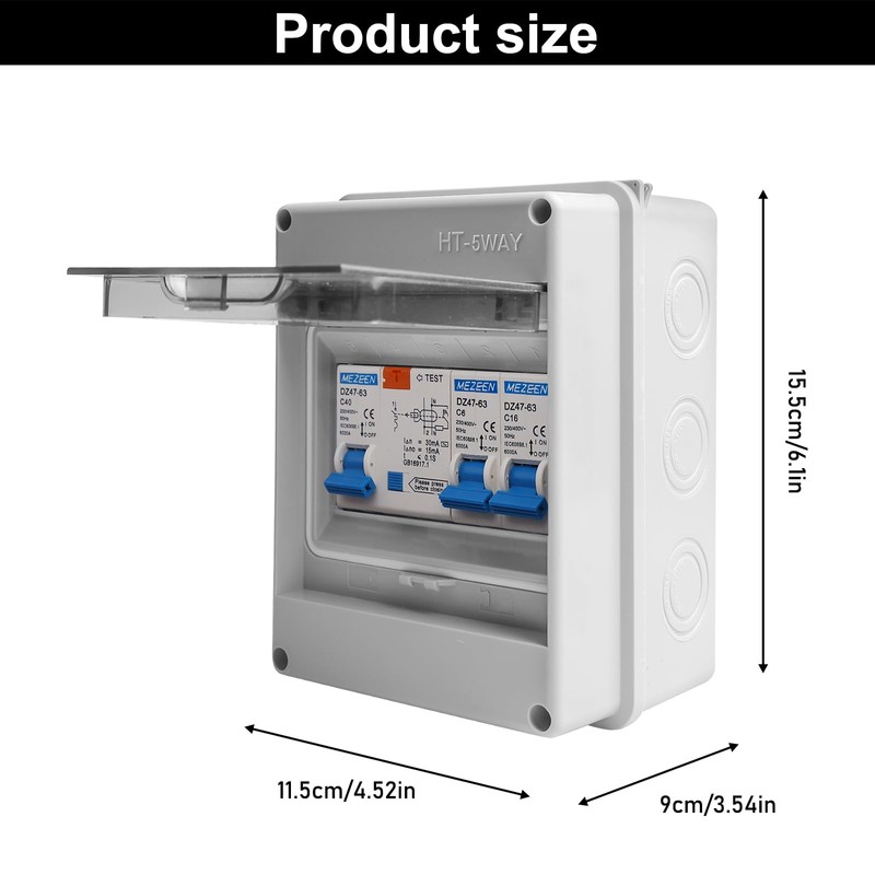 Surface-Mounted Fuse Box, IP65 Waterproof Surface-Mounted Distribution Box, Small Distribution