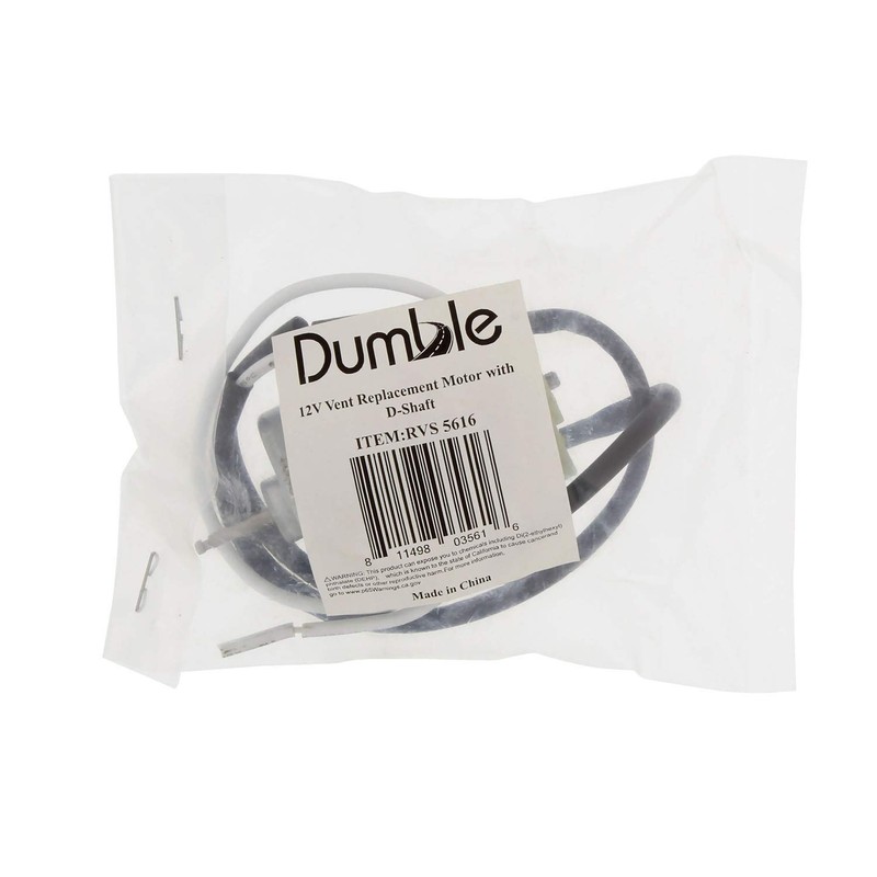 Dumble 12V RV Vent Fan Motor Replacement with D-Shaft –
