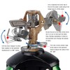 Biswing Impact Sprinkler Head on Tripod Base, Heavy Duty Lawn