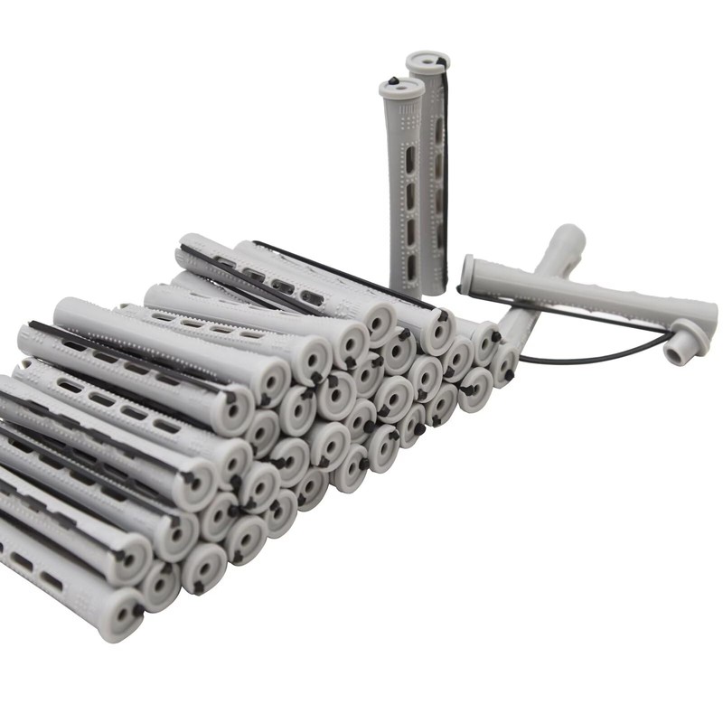 40PCS Perm Rods For Short Hair Grey Small Perm Rods